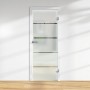Glasdrehtür ESG Floatglas Dekor Siebdruck, DIN Rechts, 1972x709x8 mm. Glastür mit horizontalen Streifen.