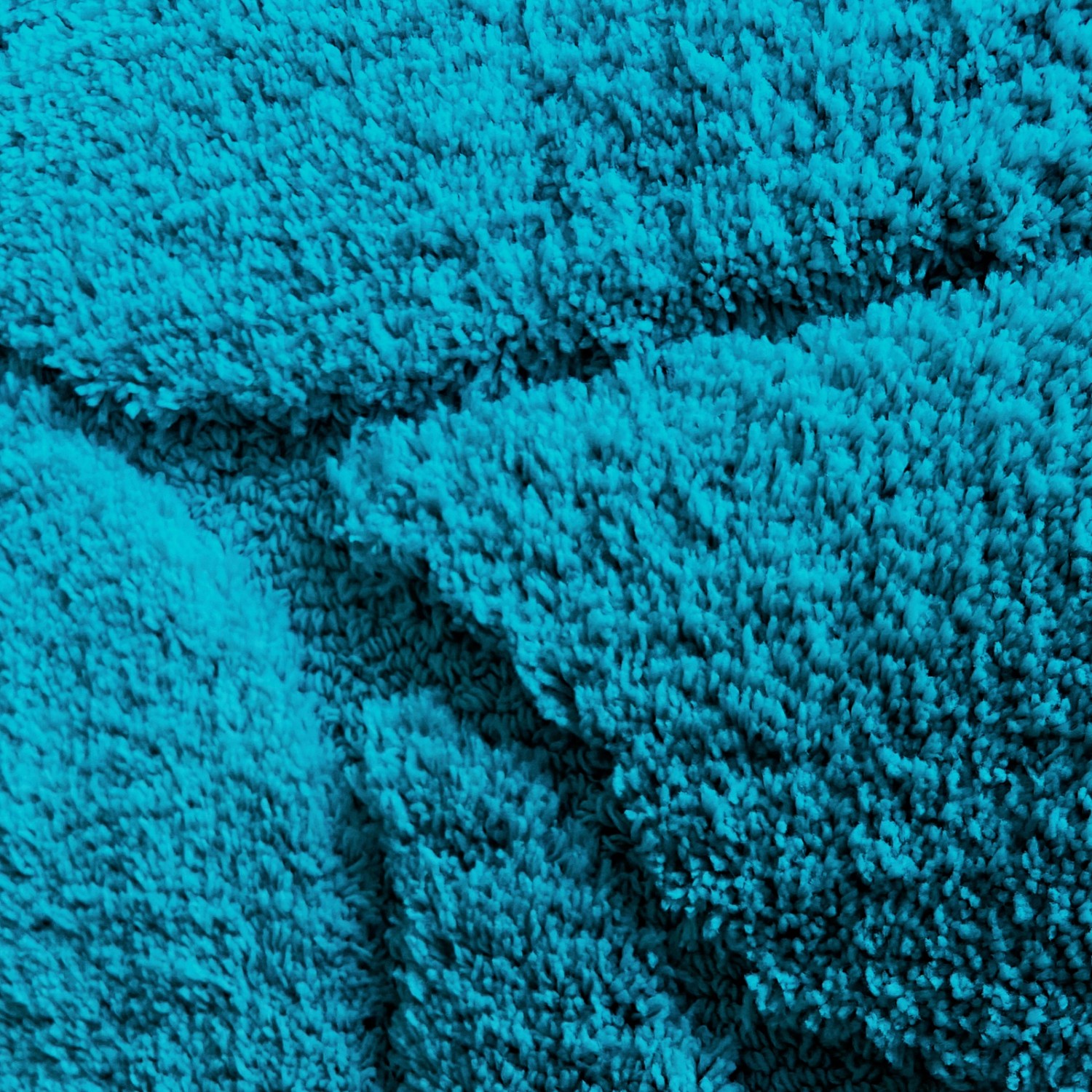 Türkise Karat Badematte Maris mit Blattstruktur, 40x60 cm. Flauschiger Badvorleger/Badteppich.