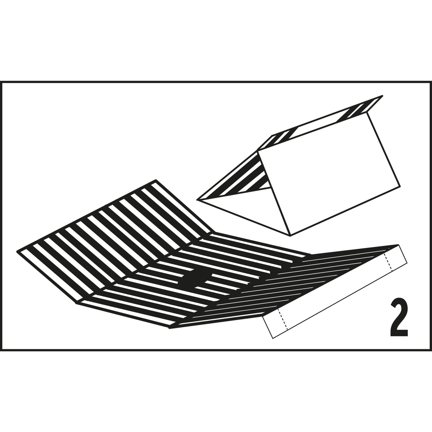 Nexa Lotte Mottenfalle, 2er Pack. Schema zum Aufbau der Klebefalle gegen Kleidermotten.
