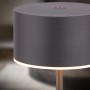 Brilo Akku-LED-Tischleuchte Kira, anthrazit, dimmbar, Ø 8 cm x 19 cm. Moderne Tischlampe für Innen & Außen.