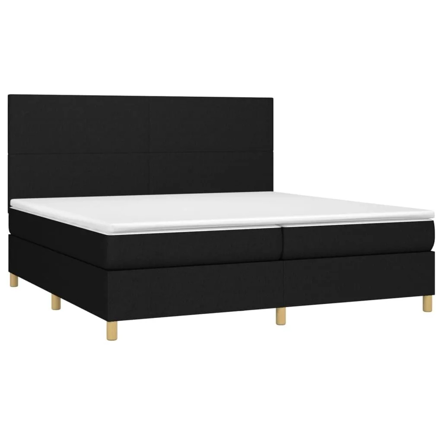 vidaXL Boxspringbett mit Matratze Schwarz 200x200 cm Stoff 3142203 günstig online kaufen