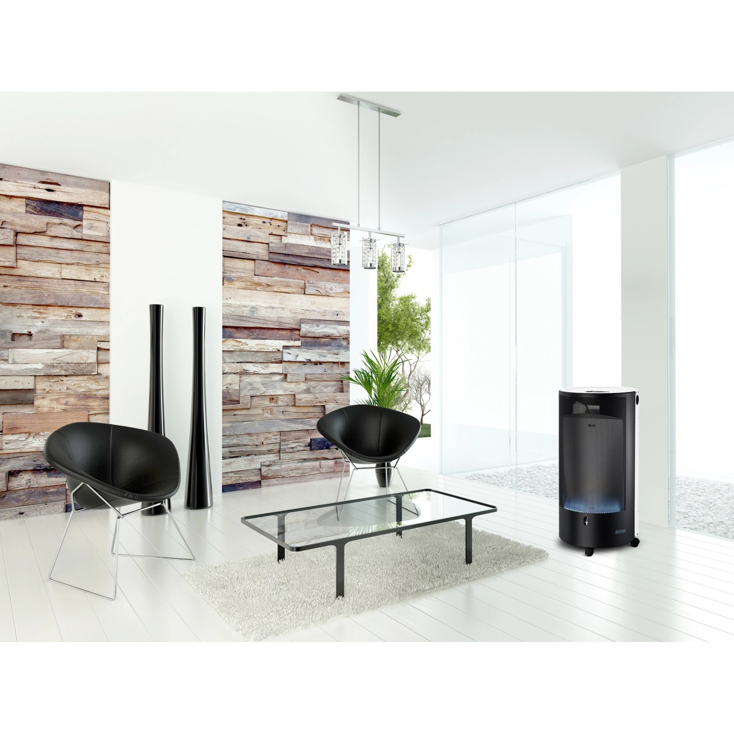 Rowi Gas-Heizofen Blue Flame HGO 4200/2 BFT Pure im modernen Wohnraum.