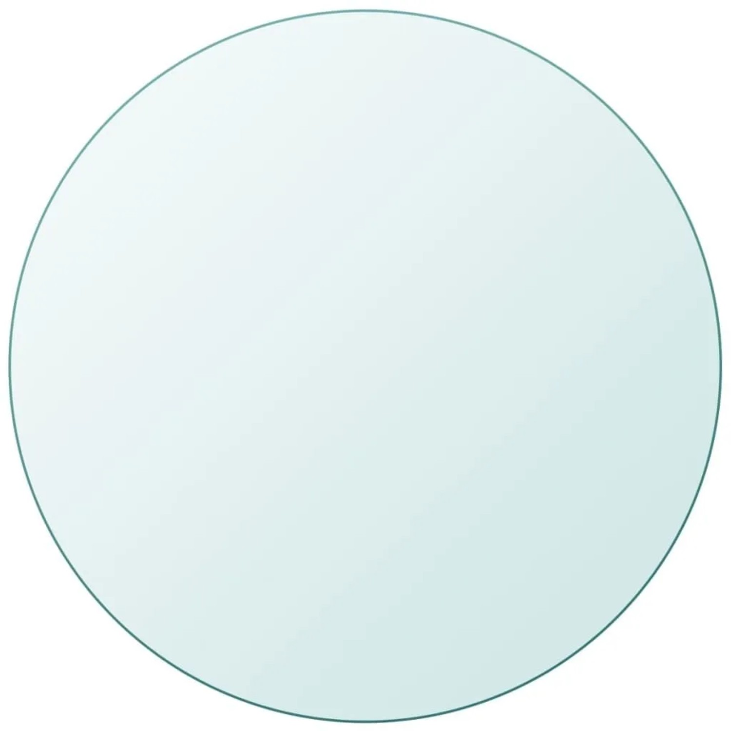 DELUKE Tischplatte Rund Ø 60cm Glas Gehärtet 8 mm Dick Transparente Glasplatte Rund Glastische Und Als Kamin Glasplatte