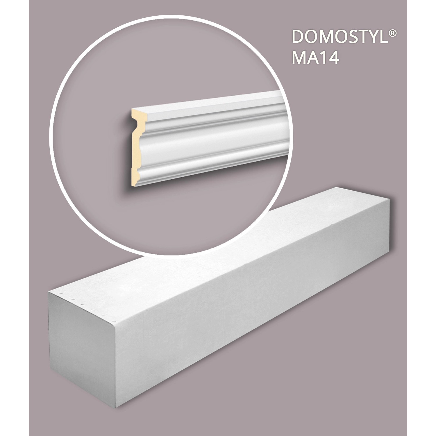 NOEL & MARQUET NMC MA14-Box DOMOSTYL Türumrandungen, 6 Leisten (12 m), weiß.