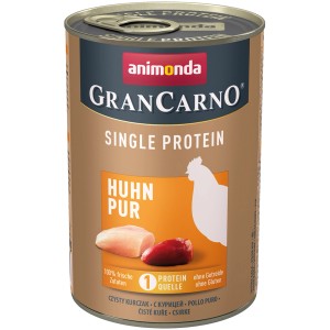 Animonda Gran Carno Single Protein Huhn Pur, 400g Dose Nassfutter für Hunde.