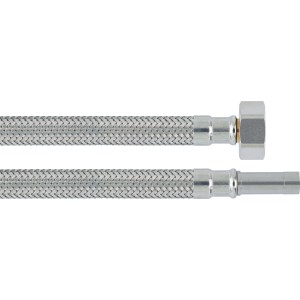 Flexibler Verbindungsschlauch aus Edelstahl, 18,6 mm (G 1/2) x 10 mm x 300 mm.