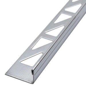 Dalsys Fliesenschiene L-Profil, 2,5m, 10mm, Edelstahl poliert, Winkelprofil für Fliesenkanten.