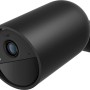 Schwarze, kabellose Philips Hue Secure Kamera für Innen und Außen.
