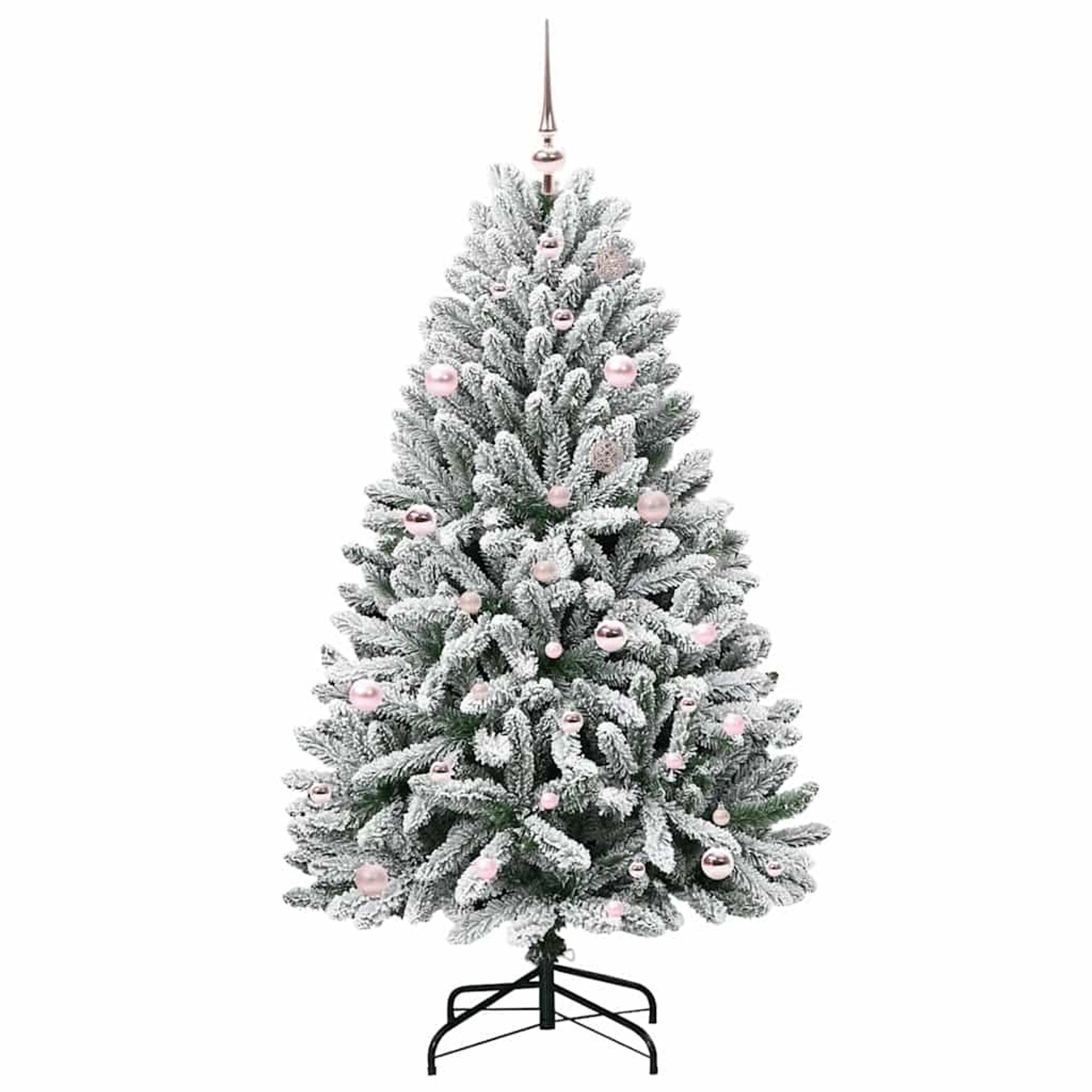 vidaXL Künstlicher Weihnachtsbaum Grün und Weiß 150 cm PVC und Metall 3395741