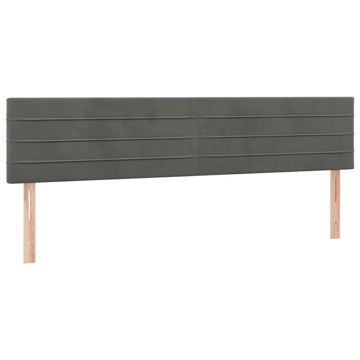 vidaXL Kopfteile 2 Stk Dunkelgrau 100x5x78/88 cm Samt 346195