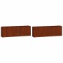 vidaXL Wand-Pflanzkübel 2 Stk Rostig Cortenstahl 53x10x17 cm 823686