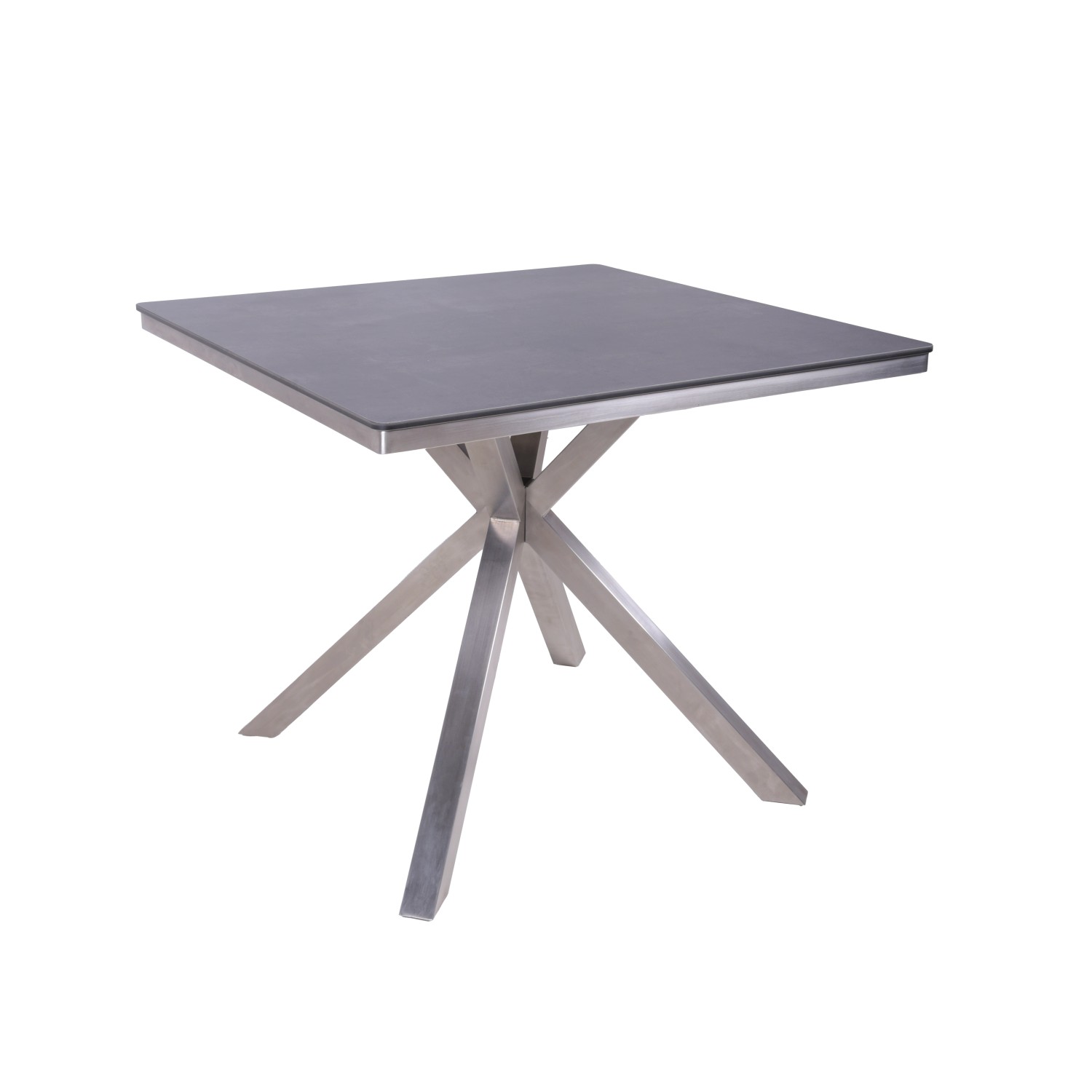 Garden Pleasure Gartentisch Modena Quadratisch Braun-Silber 90 cm x 90 cm günstig online kaufen