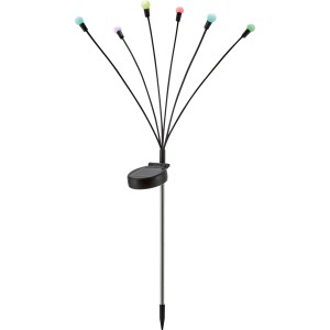 Solar-Glühwürmchen Spieß, 67cm, LED Multicolor für Garten & Beet.