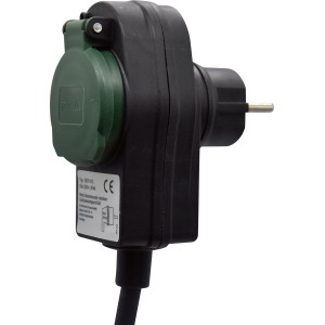 Verlängerungskabel Power Split, 10m, IP44, Detailaufnahme der Power-Split-Technik.