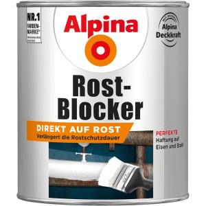 Dose Alpina Rost-Blocker Grau 750ml, Metallschutzlack gegen Rost.