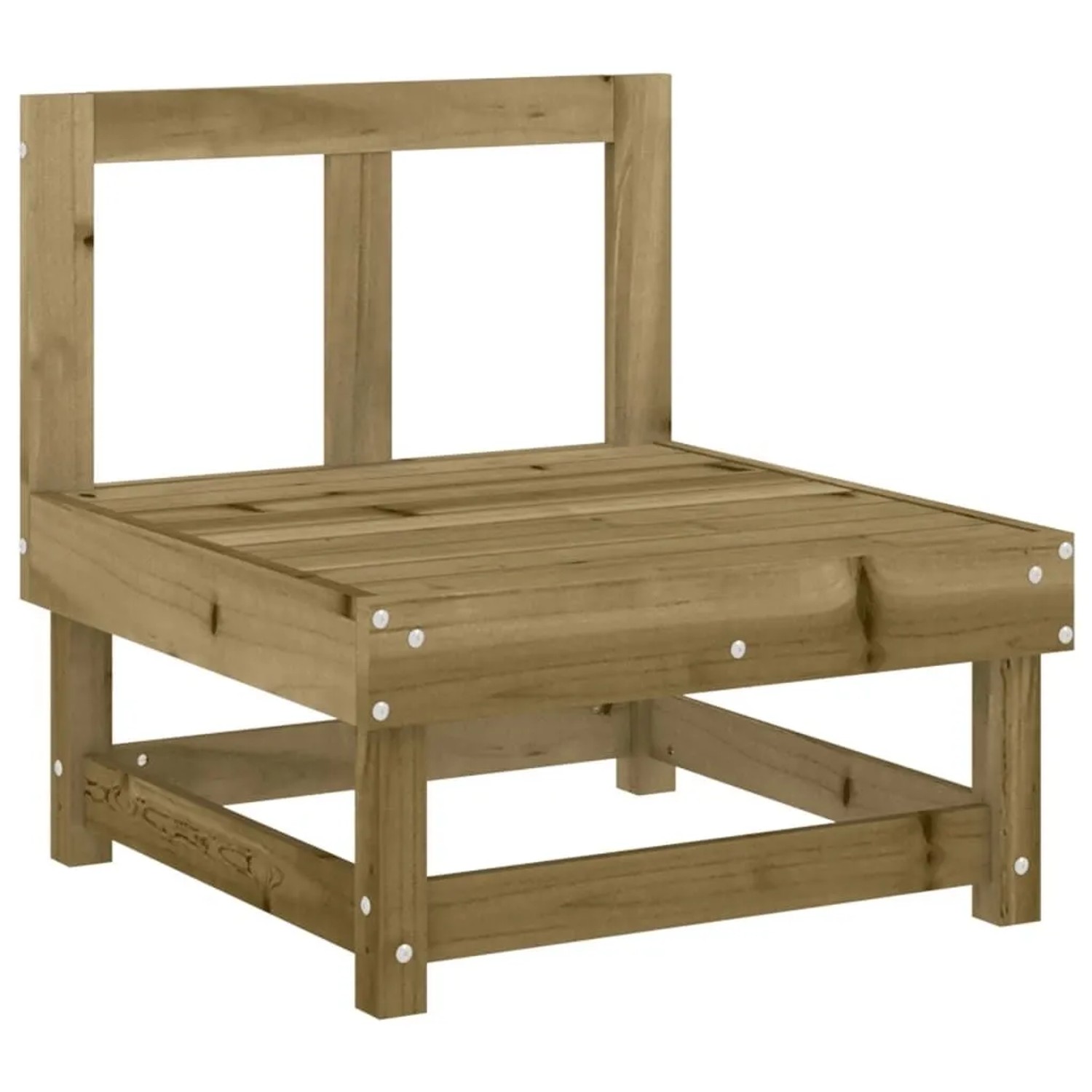 vidaXL Garten-Mittelsofa Kiefernholz Imprägniert 825379