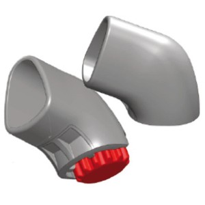 Sieger Fußkappen Set, 4 Stück, 32x40mm, grau, für Tische, Gartenstühle Zubehör.