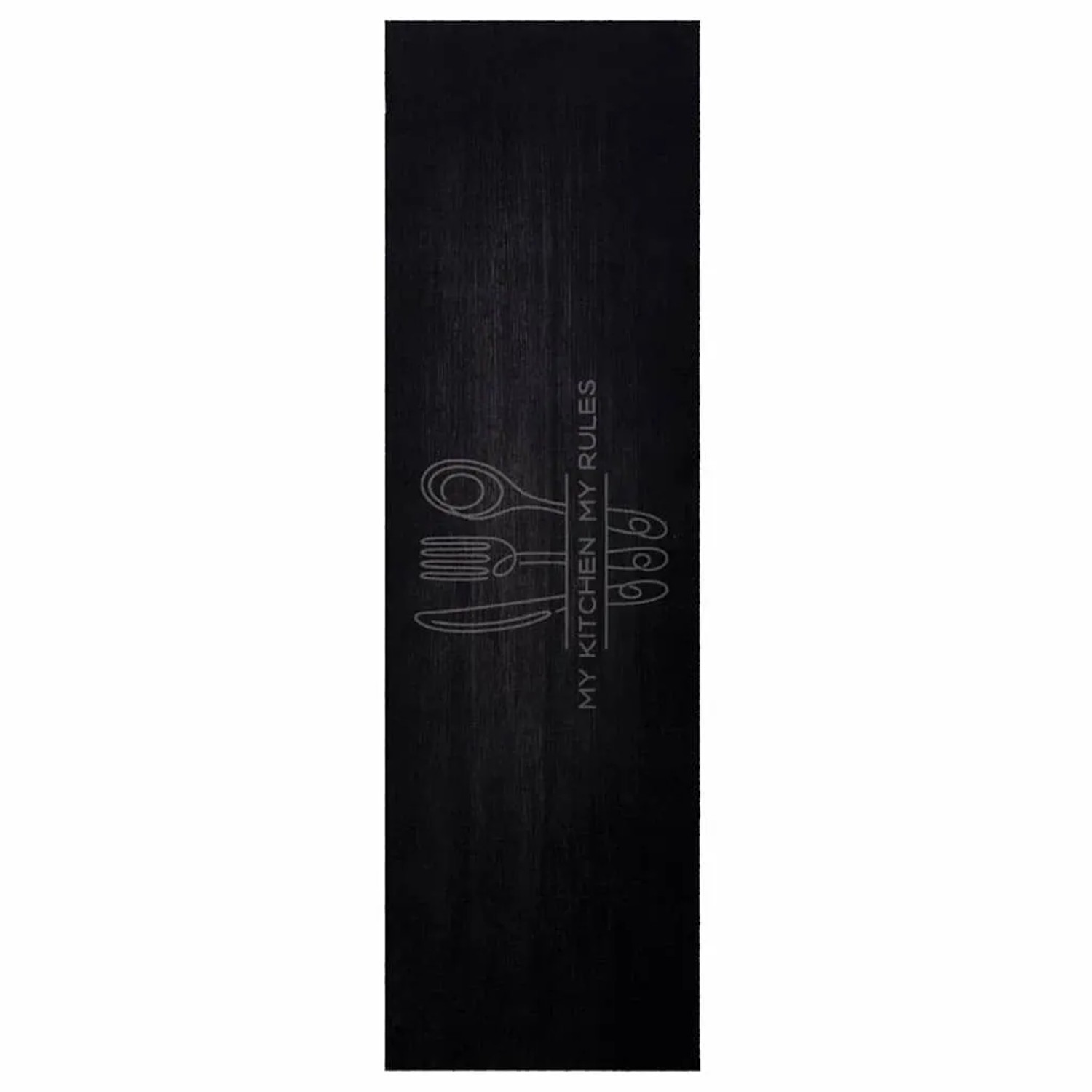 vidaXL Küchen Teppich Schwarz 150 x 45 cm Samt 42013429