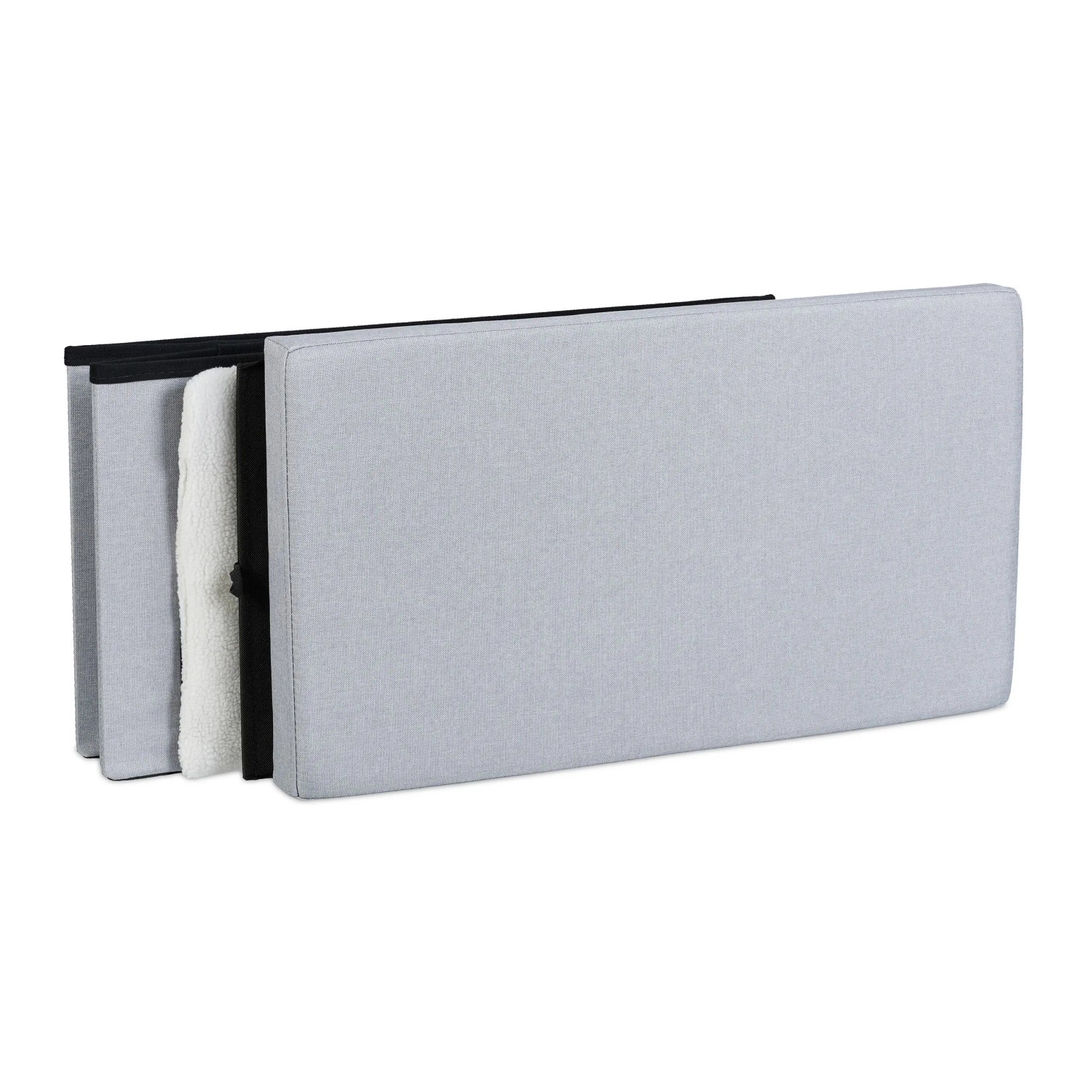 Relaxdays Katzenhöhle MDF/Polyester Grau Faltbar mit Deckel 40,5 cm x 72 cm x 40,5 cm 5,8 kg_5