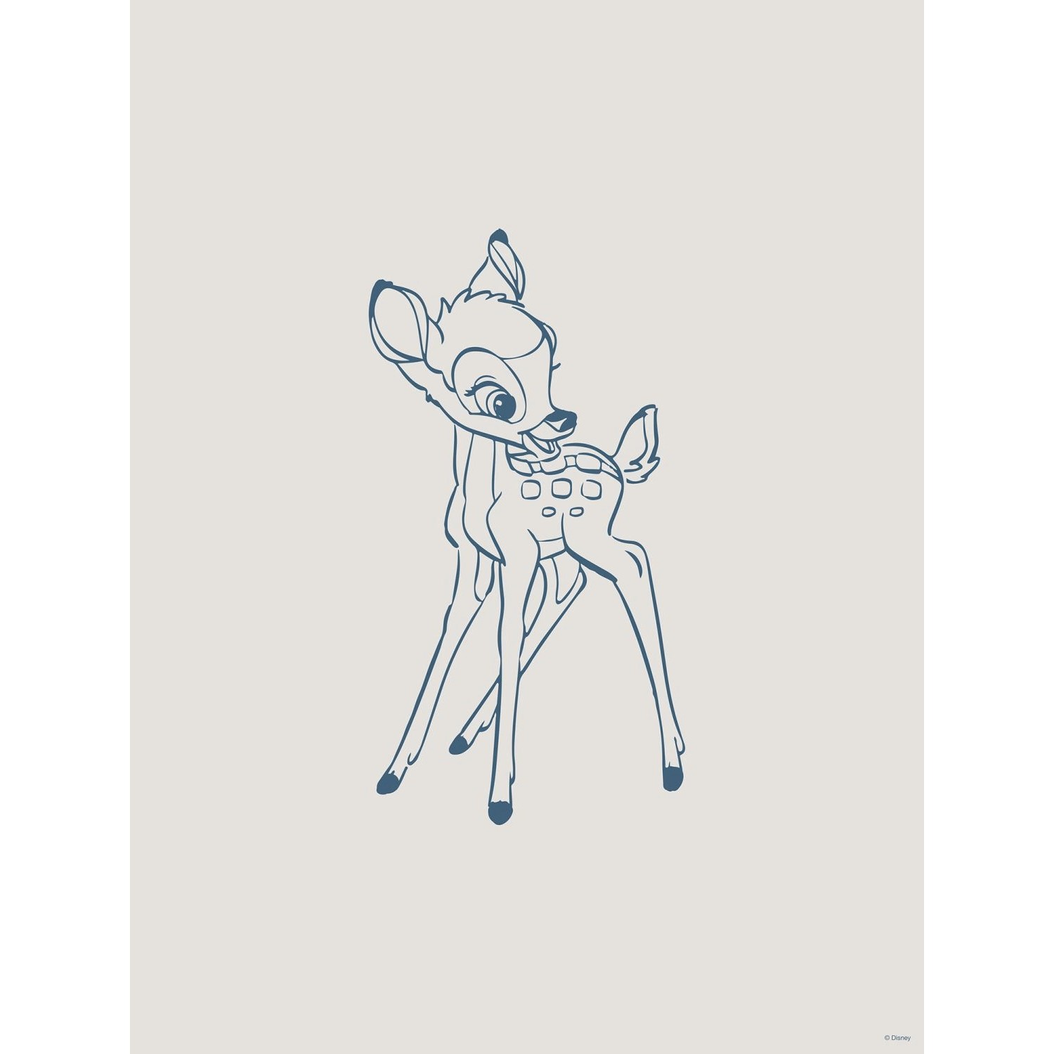 Disney Poster Bambi Grau und Blau 30 cm x 40 cm 612828