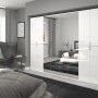 Inn.Furn Schuhschrank Weiß 122 cm mit 8 Spiegeltüren SystemX_7