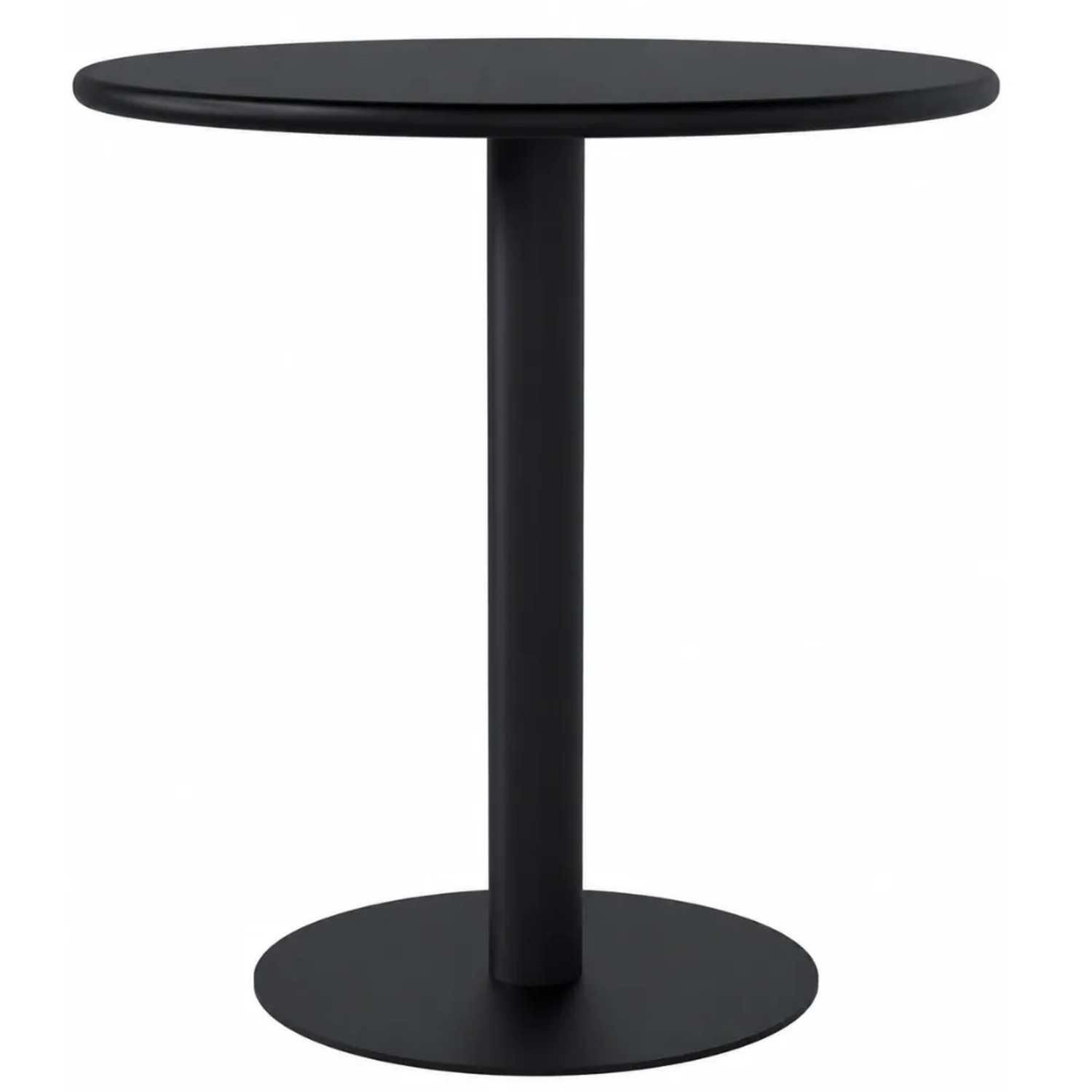 DELUKE Bistrotisch LEA Rund 70x70x73cm Holz Schwarz Cafetisch Gartentisch Terrassentisch