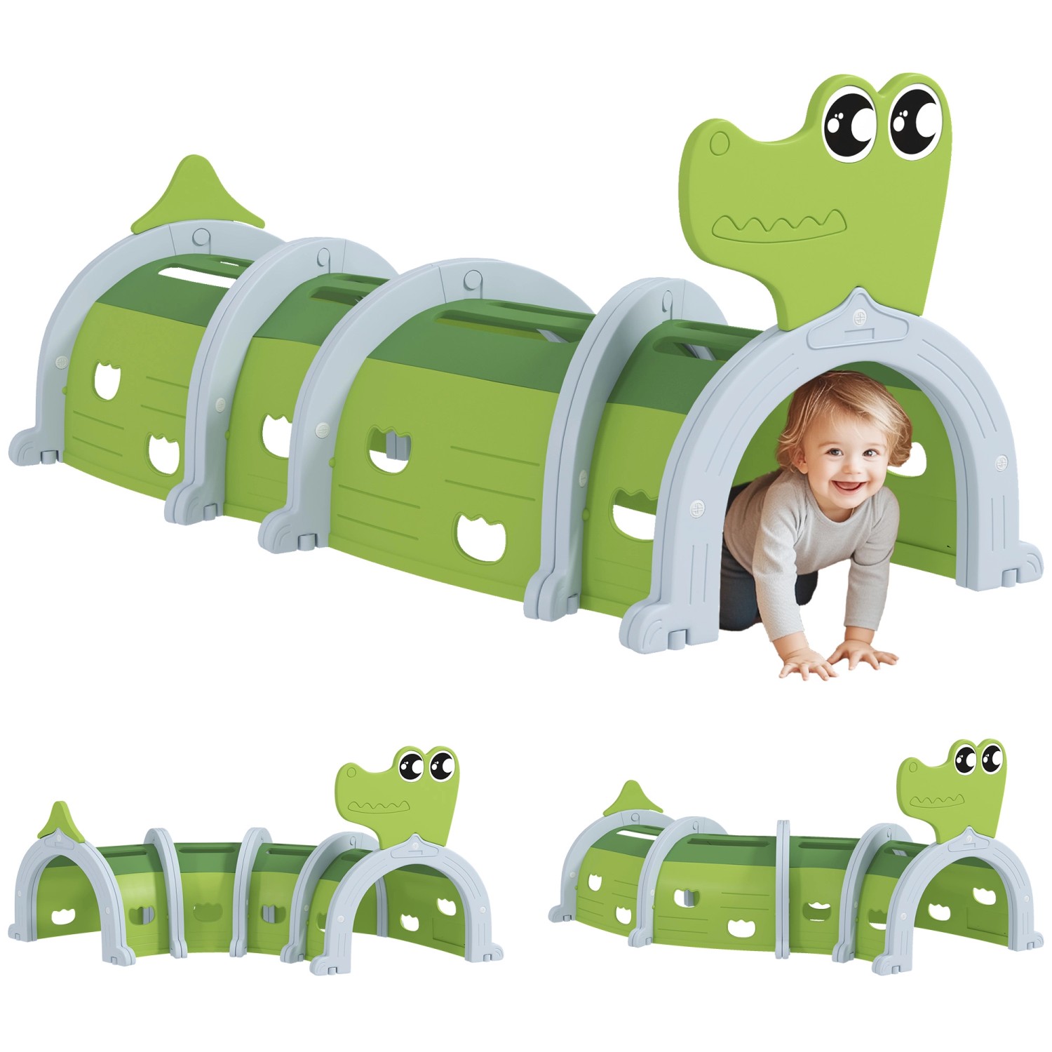 AIYAPLAY Spieltunnel  HDPE Kunststoff 194L x 88B x 92H cm günstig online kaufen