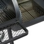 Detailansicht Jamestown Smoker Charlton Holzkohlegrill mit Ablagefläche und Grillrosten.