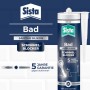 Weiße Kartusche Sista Bad Sanitär Silikon 280ml mit Schimmelblocker für Bad & Sanitär.