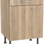 Optifit Unterschrank Erik290 in Wildeiche, 60 cm breit, mit Schublade und Tür.