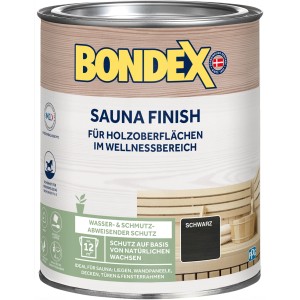 Bondex Sauna Finish Schwarz 1 l Dose für Holzschutz im Innenbereich.