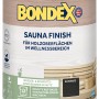 Bondex Sauna Finish Schwarz 1 l Dose für Holzschutz im Innenbereich.