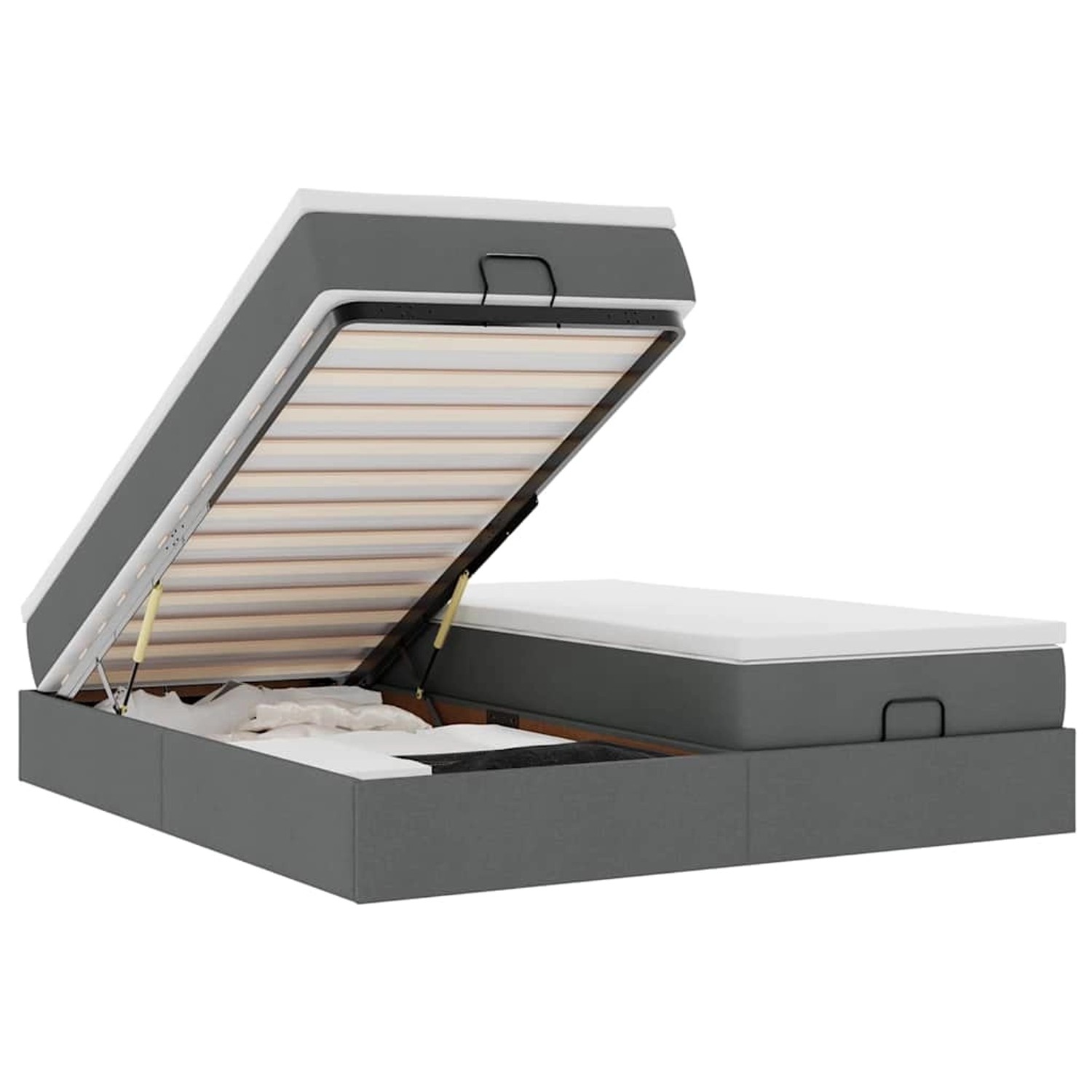 Thumbnail - vidaXL Ottoman-Bett mit Matratzen Dunkelgrau 180x200 cm Stoff 3311242