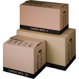 PROREGAL Mega Deal 150x Cargobox XS LxBxH 455x345x380mm mit Steckboden & Grifflöchern Braun Faltkarton Umzugskarton