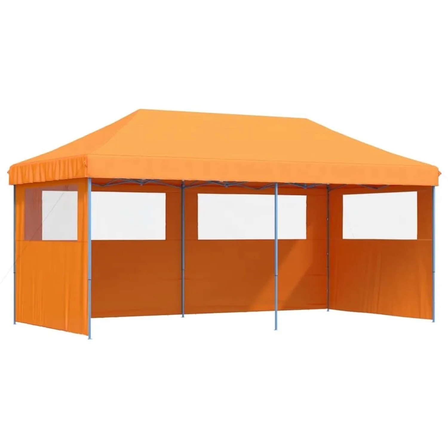 vidaXL Partyzelt Faltbar Pop-Up mit 3 Seitenteilen Orange 4004945