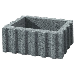 Grauer Pflanzstein Gala Flair, 60x40x25 cm, für Garten- und Landschaftsbau.