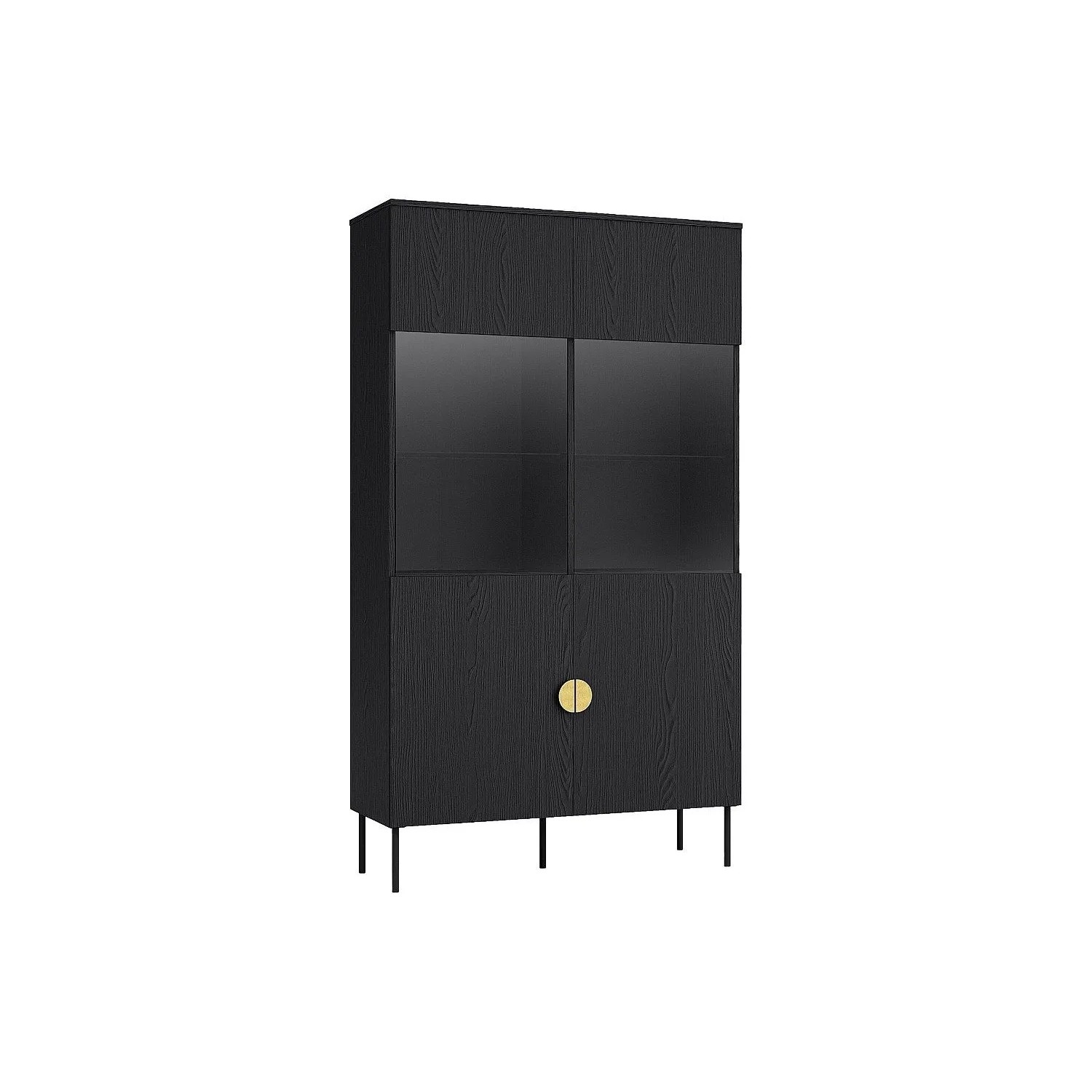 Vente-unique Vitrinenschrank Nataniel Schwarz 106.6 cm