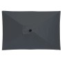 Draufsicht des anthrazitfarbenen Doppler Active Marktschirms, 210x140 cm, mit Knickfunktion.