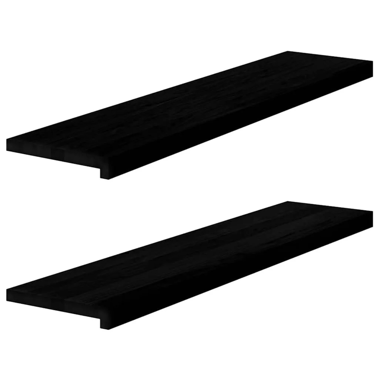 vidaXL Fensterbänke 2 Stk Dunkelbraun 110x30x2 cm Massivholz Eiche 4009193