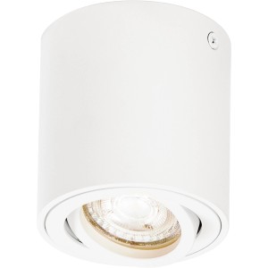 Weißer Ledvance Aufbauspot, 1-flammig, Ø 8 cm, für GU10 Leuchtmittel.