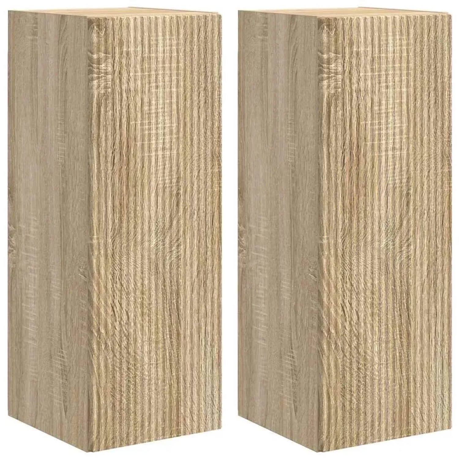 vidaXL TV-Wandschrank 2 Stk Sonoma 30 x 31 x 80 cm Holzwerkstoff 892294
