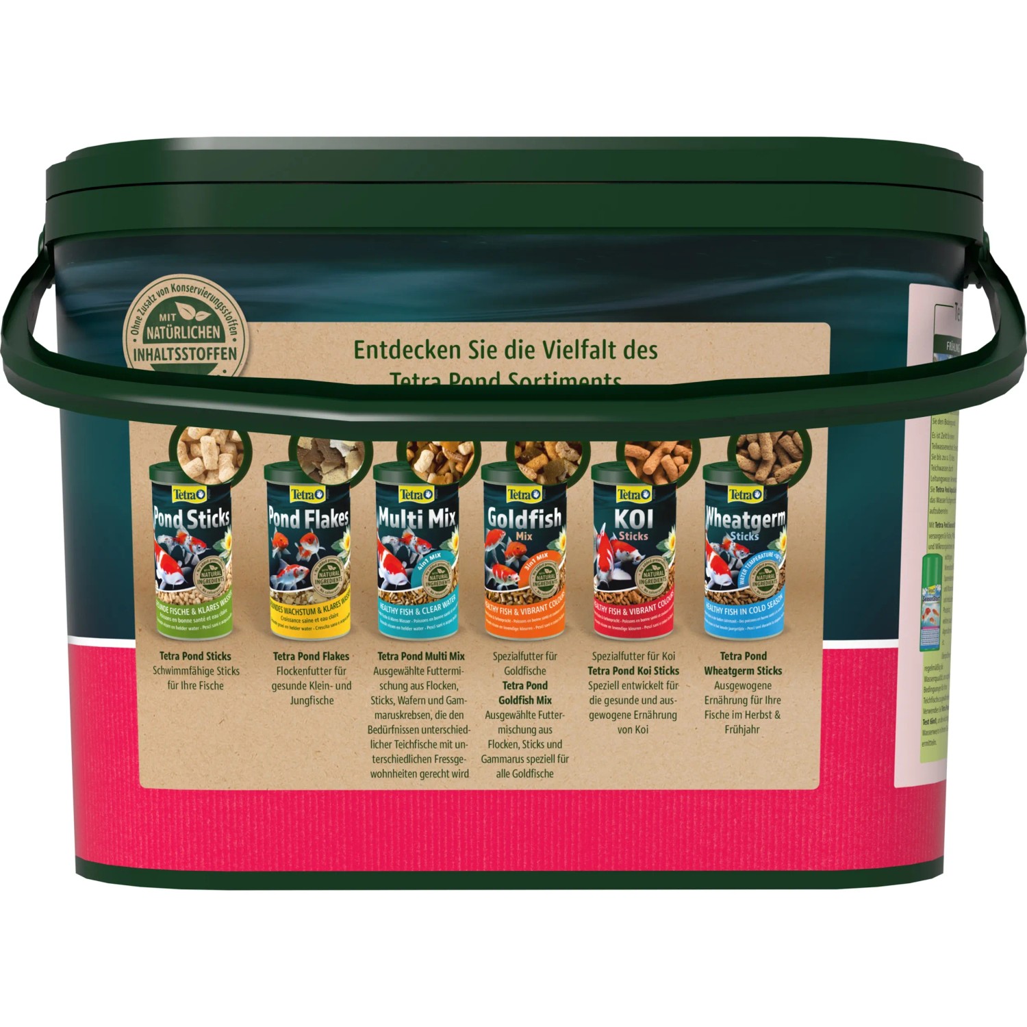 Eimer Tetra Pond Colour Sticks 7 l Teichfutter für farbenprächtige Teichfische.