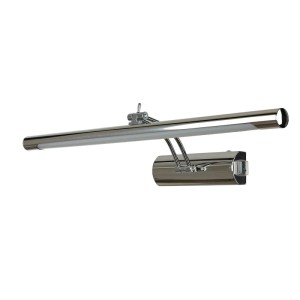 Chromfarbene LED Badleuchte, 55 cm breit, mit Schalter. Wandleuchte für das Badezimmer.
