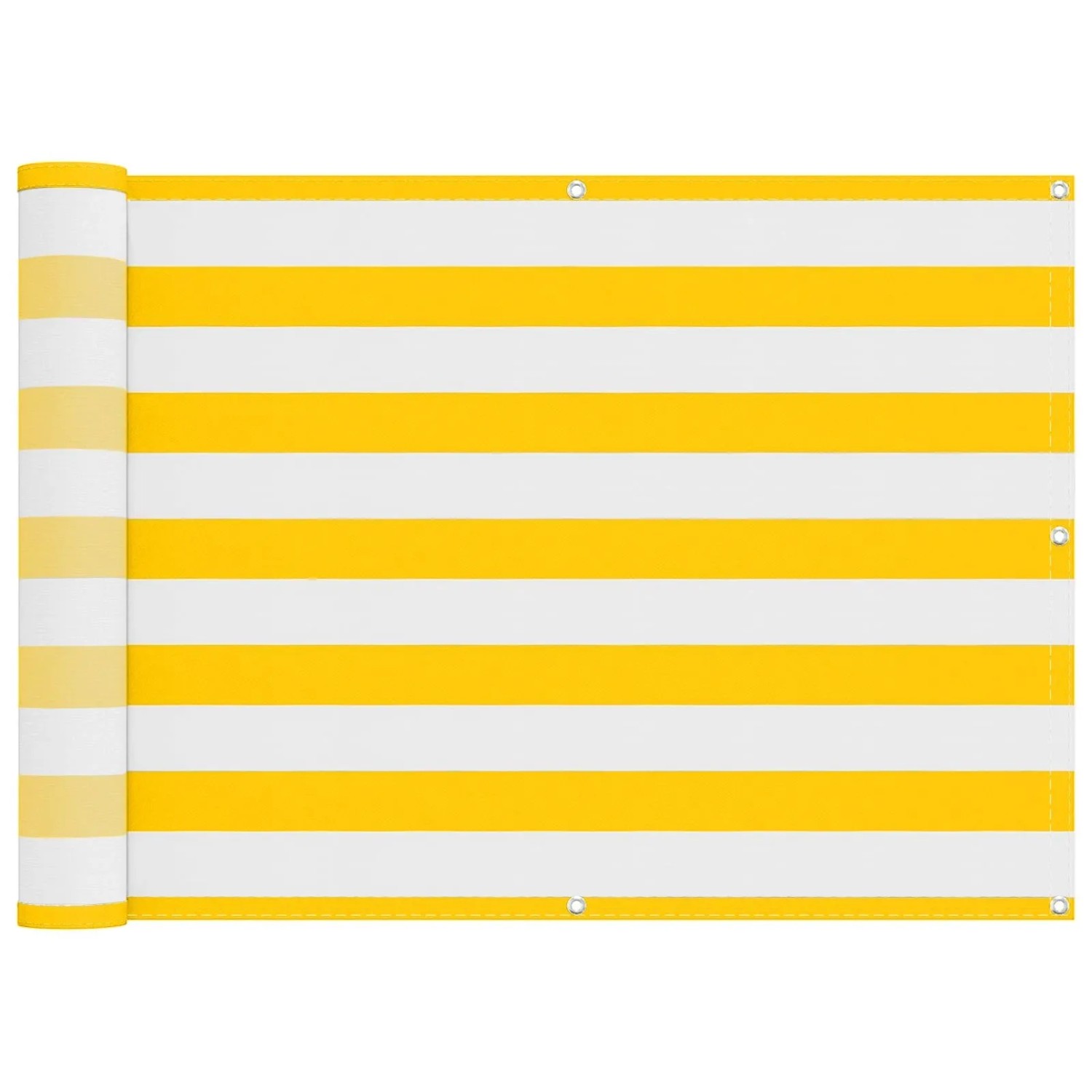 vidaXL Balkonsichtschutz Gelb und Weiß 75 x 200 cm 42030618