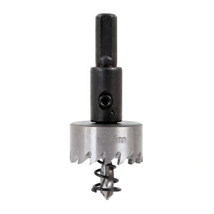 Wiltec Lochbohrer 26mm aus HSS-Stahl mit Pilotbohrer für präzise Schnitte in Metall, Holz, Kunststoff.