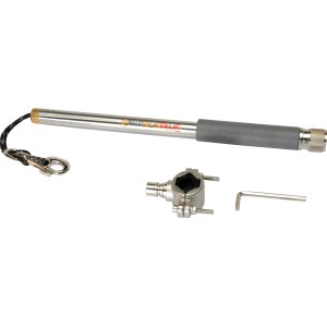 Fahrrad-Hundeleine Walky Dog Plus mit Abstandshalter und Befestigungsklemme.