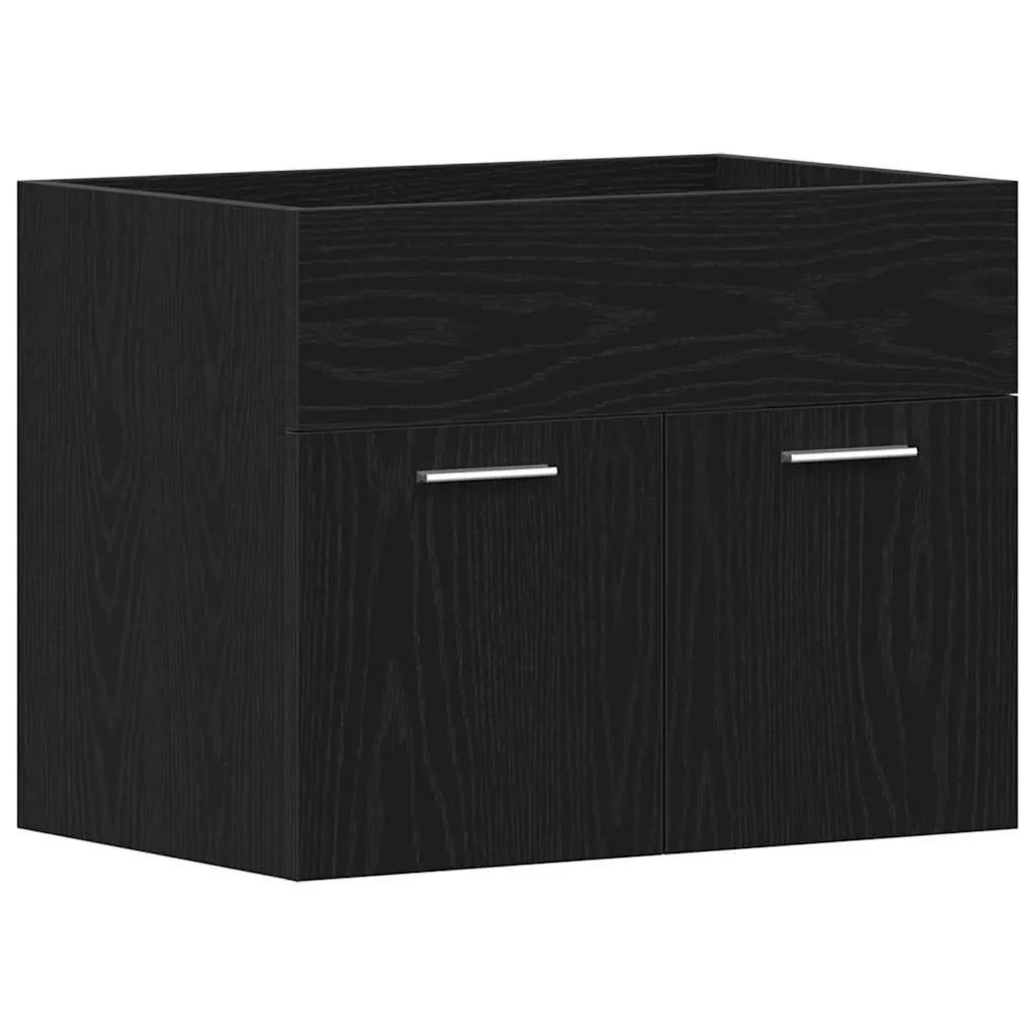 vidaXL Waschbeckenunterschrank Schwarz Eichen-Optik 60x38,5x46 cm 862025 günstig online kaufen