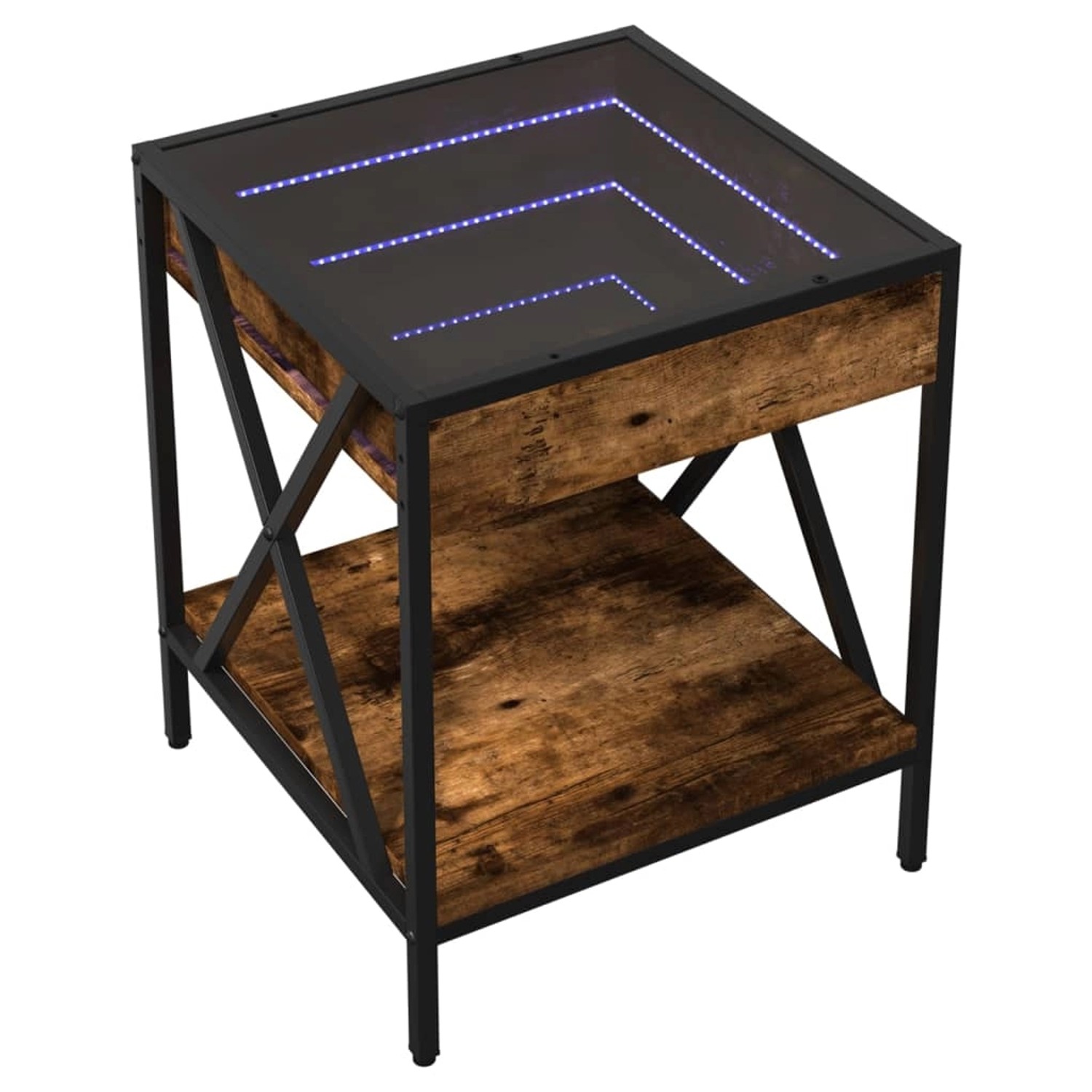 vidaXL Couchtisch mit Infinity-LED Räuchereiche 40x40x49 cm 847694