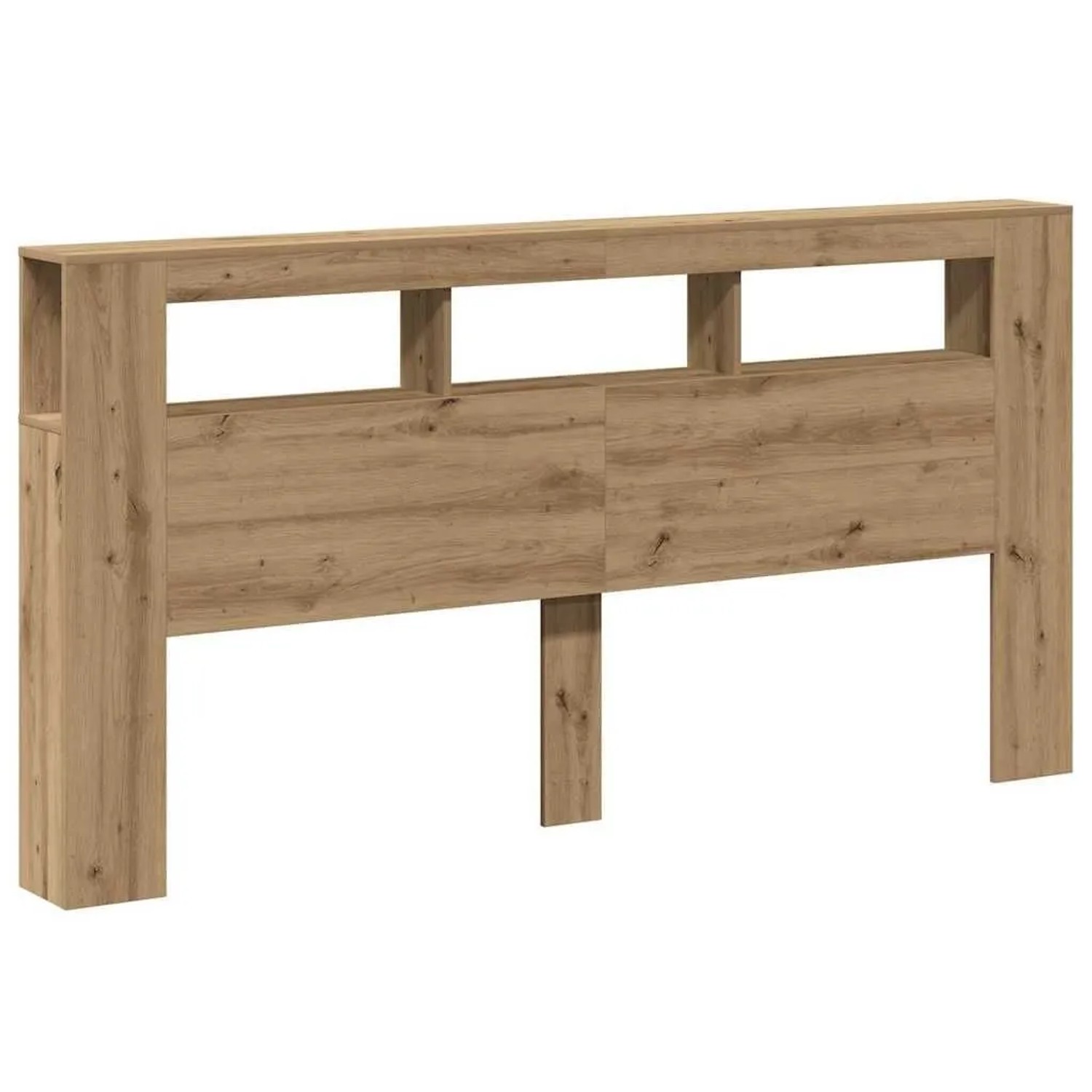 vidaXL LED-Kopfteil Artisan-Eiche 200x18,5x103,5 cm Holzwerkstoff 857693