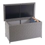 Proregal Poly-Rattan Kissenbox HxBxT 51x115x59cm Basic Grau 250L Gartentruhe Auflagenbox Truhe_2